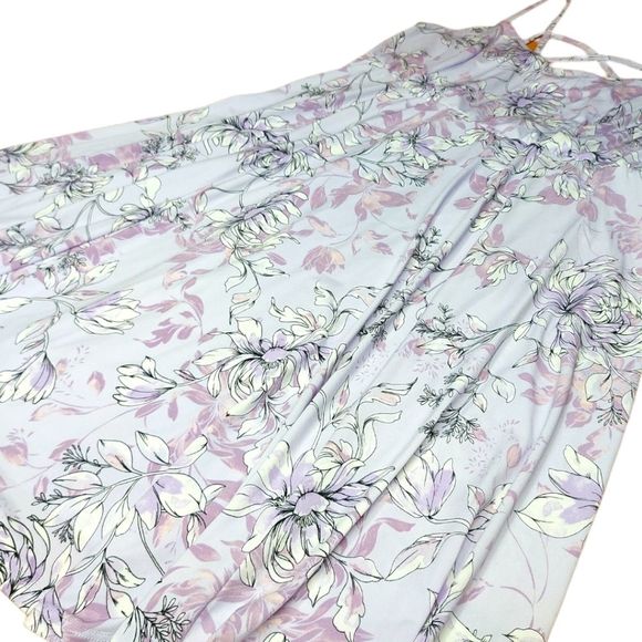 Torrid  Size 0 Lavender Floral Jersey Knit Skater Dress - Picture 7 of 11